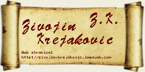 Živojin Krejaković vizit kartica